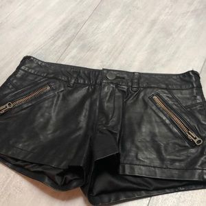 Free People Leather Shorts